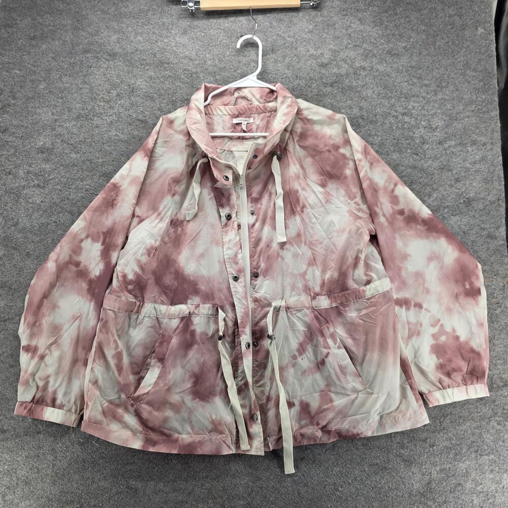 Maurices Jacket Womens XXL Pink Windbreaker Hooded Lined Lightweight Pockets